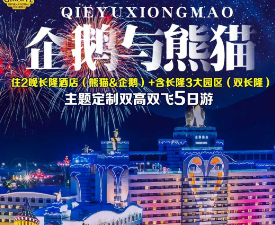 【企鹅遇尚熊猫】与熊猫.企鹅欢聚长隆定制5日游