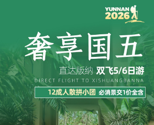 【奢享国五】直飞西双版纳4晚5日游  12人精致小团