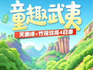 【童趣武夷】天游峰+九曲溪竹筏+采茶制茶+手工体验4日游
